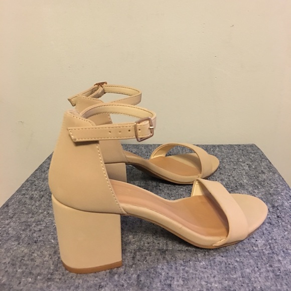 bamboo block heel sandals